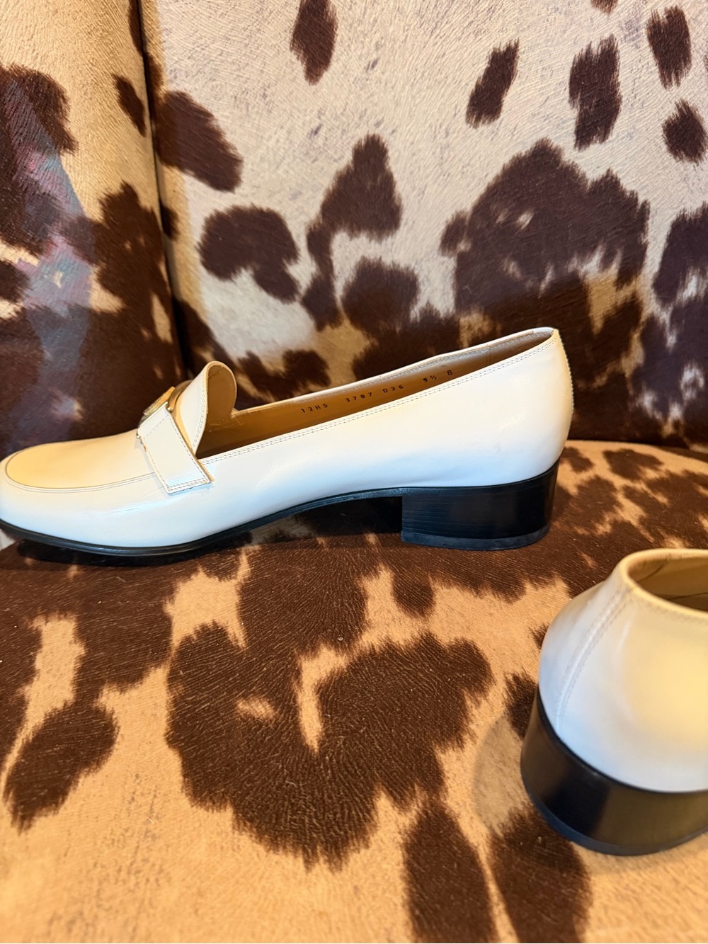 Salvatore Ferragamo White Leather Bit Loafers - Picture 4 of 7
